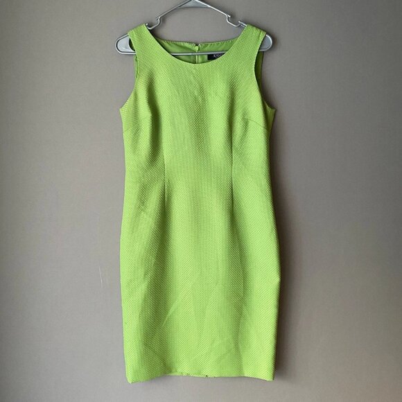 Kasper lime Vintage green mod sheath dress - Picture 1 of 9